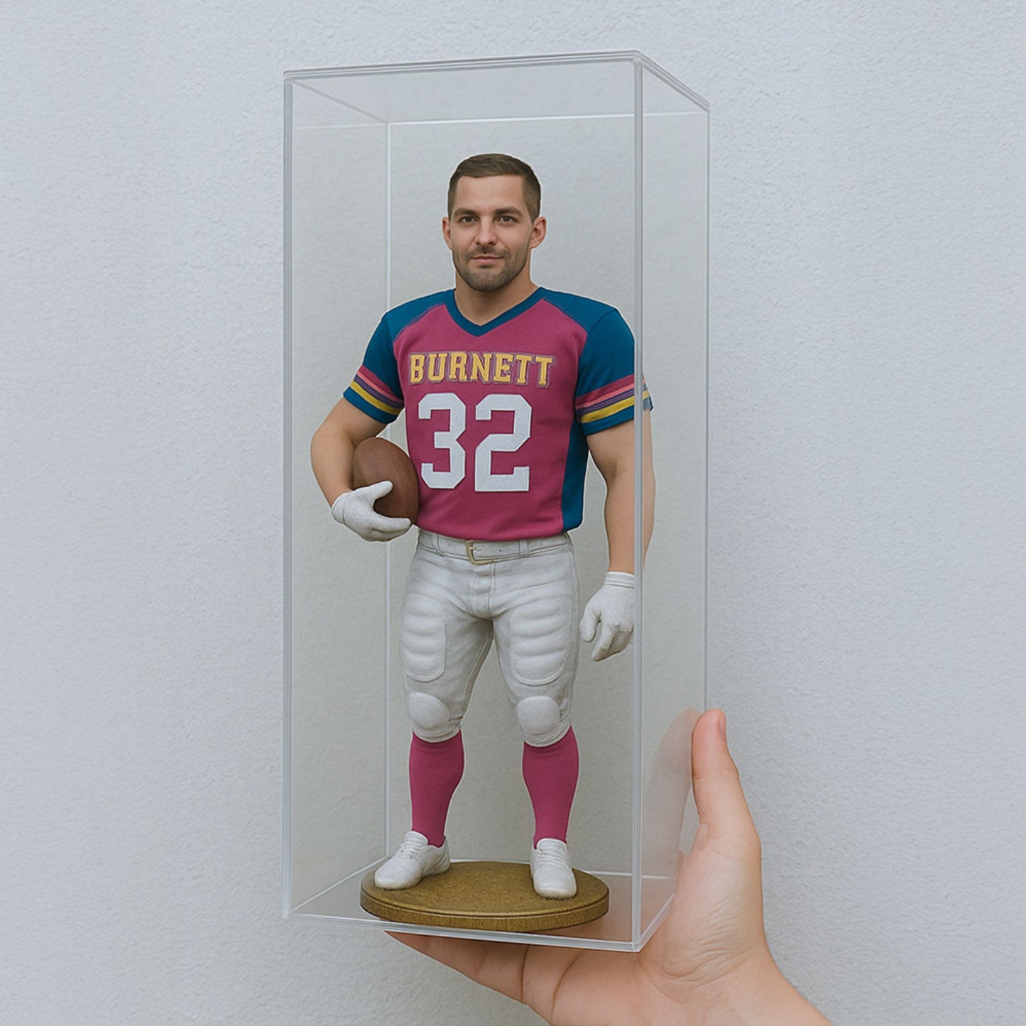 Custom Football Figurines from Your Photo, Personalized 3D Printed Sports Bobbleheads, Hand-Sculpted Gifts for Athletes, Fans, and Collectors