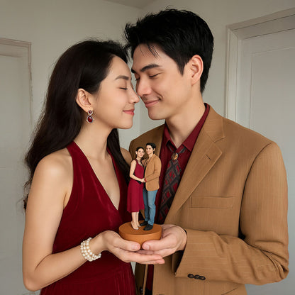 Custom Realistic Wedding Couple Bobbleheads – Personalized 3D Bride and Groom Figurines – Unique Wedding Cake Topper, Engagement, or Anniversary Gift for Couples