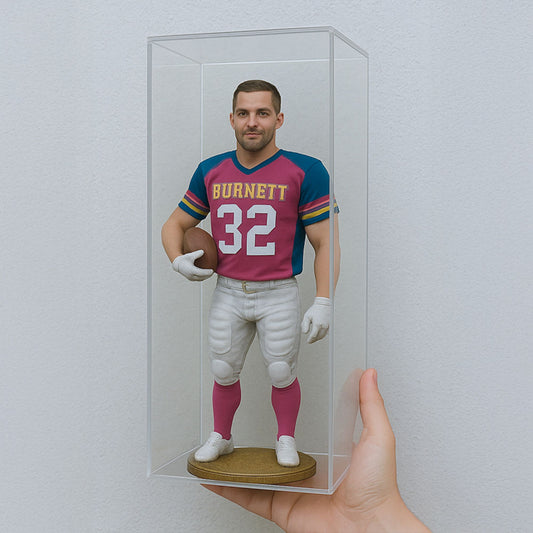 Custom Football Figurines from Your Photo, Personalized 3D Printed Sports Bobbleheads, Hand-Sculpted Gifts for Athletes, Fans, and Collectors
