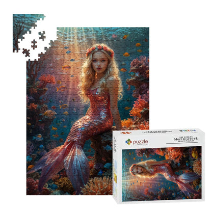 Custom Mermaid Puzzle – Transform Your Girl’s Photo into a Beautiful Mermaid Tale | Perfect Ocean-Themed Gift for Little Fantasy Lovers 🌊🧜‍♀️. R26(XTX)