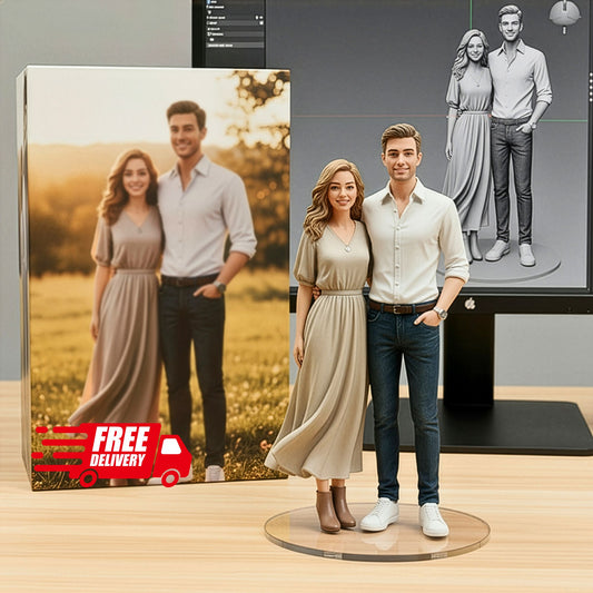 Personalized Bride and Groom Bobblehead Figurines – Custom Handcrafted Wedding Cake Topper – Romantic Keepsake Gift for Newlyweds, Anniversaries