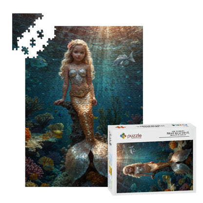 Custom Mermaid Kids Puzzle – Turn Your Child’s Photo into a Magical Mermaid Scene | Personalized Gift for Ocean-Loving Little Girls 🧜‍♀️✨