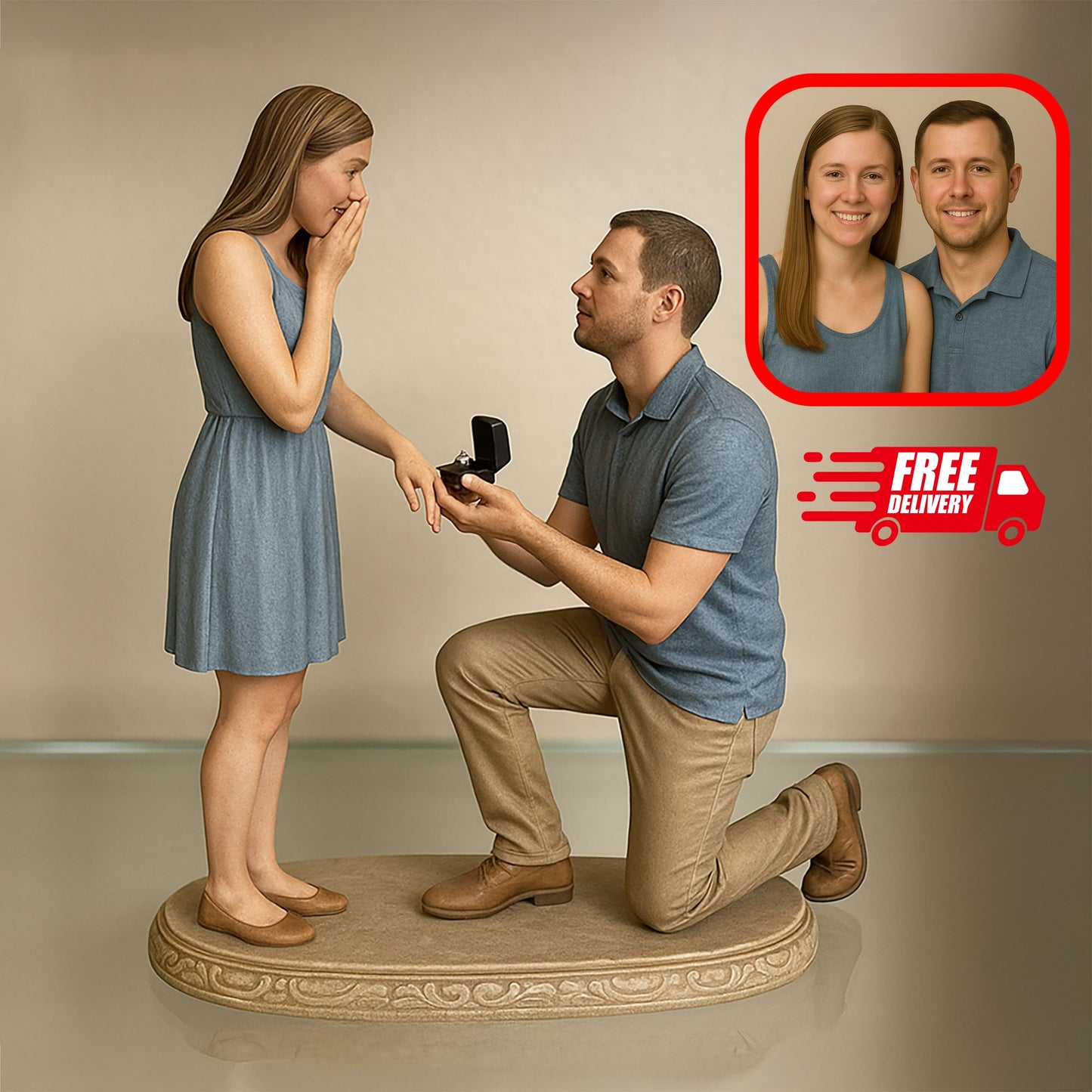 Custom Bobblehead Figurines for Couples | Realistic Wedding Cake Topper | Personalized Bride and Groom Gift | Anniversary Keepsake