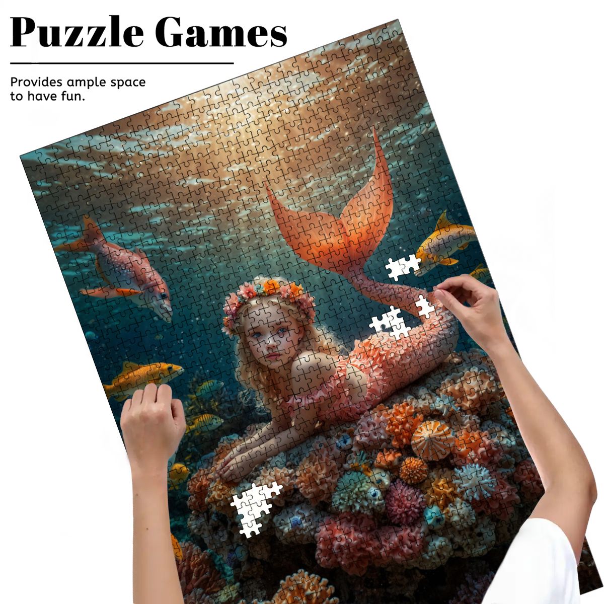 🌊 Custom Mermaid Kids Puzzle – Personalized Puzzle from Your Child’s Photo | Unique Gift & Keepsake for Mermaid-Loving Kids 🧜‍♀️