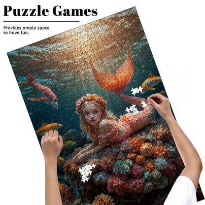 🌊 Custom Mermaid Kids Puzzle – Personalized Puzzle from Your Child’s Photo | Unique Gift & Keepsake for Mermaid-Loving Kids 🧜‍♀️