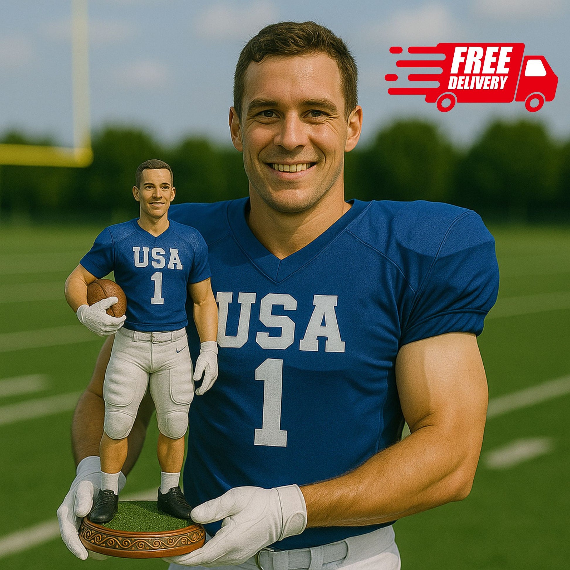 – Personalized Sports Action Toy for Football Fans, Athletes, Kids & Unique Gift Lovers