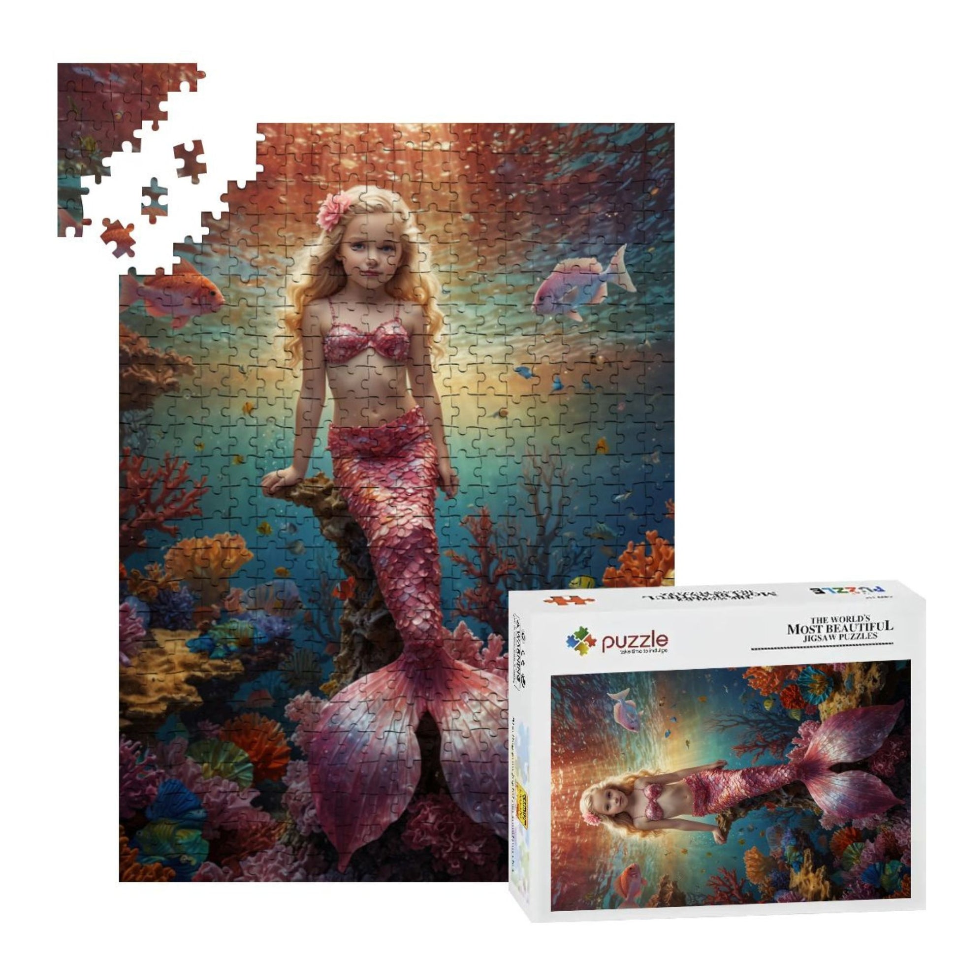 Personalized Mermaid Puzzle for Girls – Your Child Becomes a Sparkling Sea Princess, Birthday Keepsake for Mermaid Dreamers 🐚💖. R26(TTT)