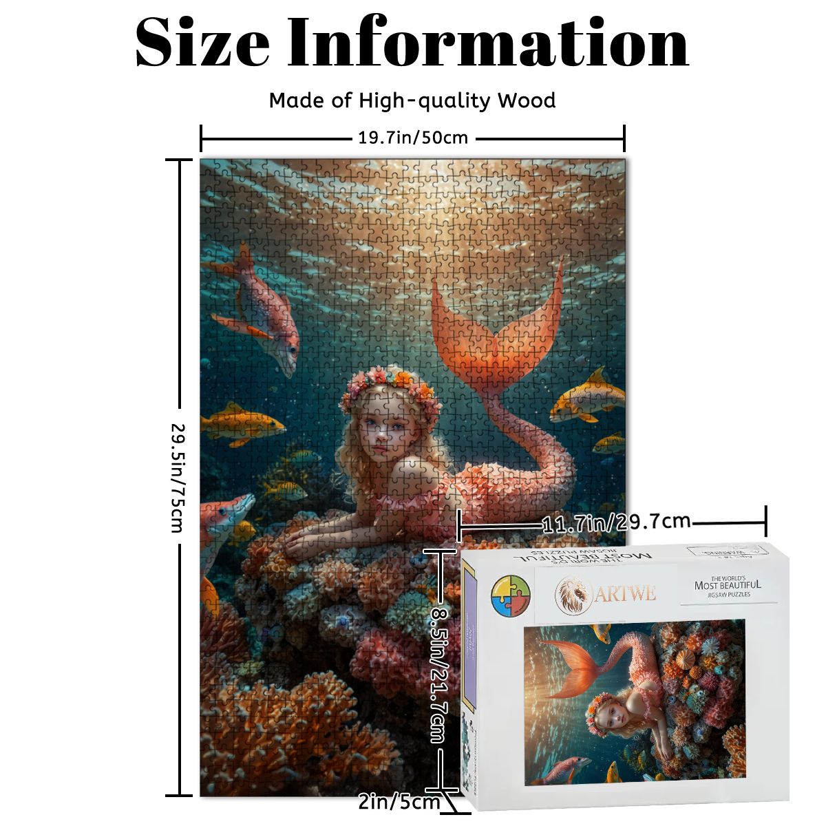 🌊 Custom Mermaid Kids Puzzle – Personalized Puzzle from Your Child’s Photo | Unique Gift & Keepsake for Mermaid-Loving Kids 🧜‍♀️