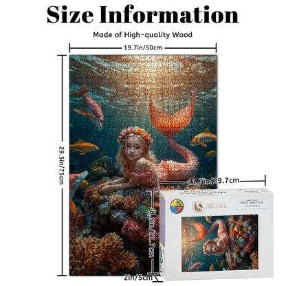 🌊 Custom Mermaid Kids Puzzle – Personalized Puzzle from Your Child’s Photo | Unique Gift & Keepsake for Mermaid-Loving Kids 🧜‍♀️